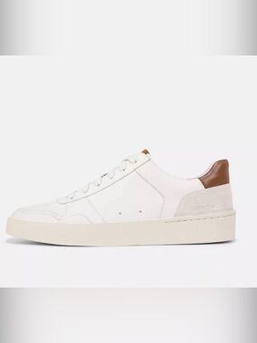 VINCE NWOT $275 Peyton Leather Sneaker 10.5 White/ Brown